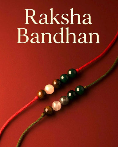 Premium Handcrafted Beaded Rakhi with Natural crystals