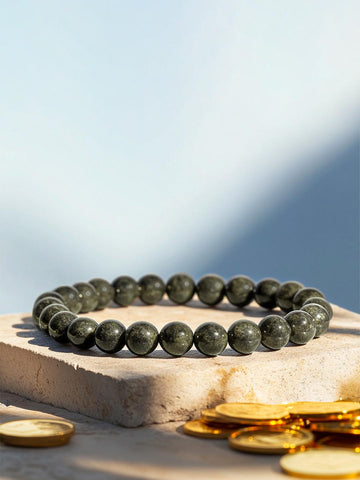 Pyrite premium bracelet for money and abundance with certificate
